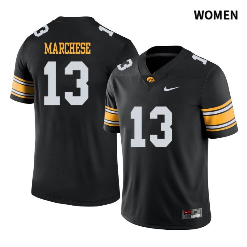 Women's Iowa Hawkeyes NCAA #13 Henry Marchese Black Authentic Nike Alumni Stitched College Football Jersey WD34J85EM